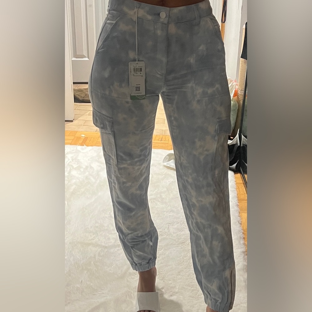 New Guess Light Blue Tie-Dye Joggers chino pants